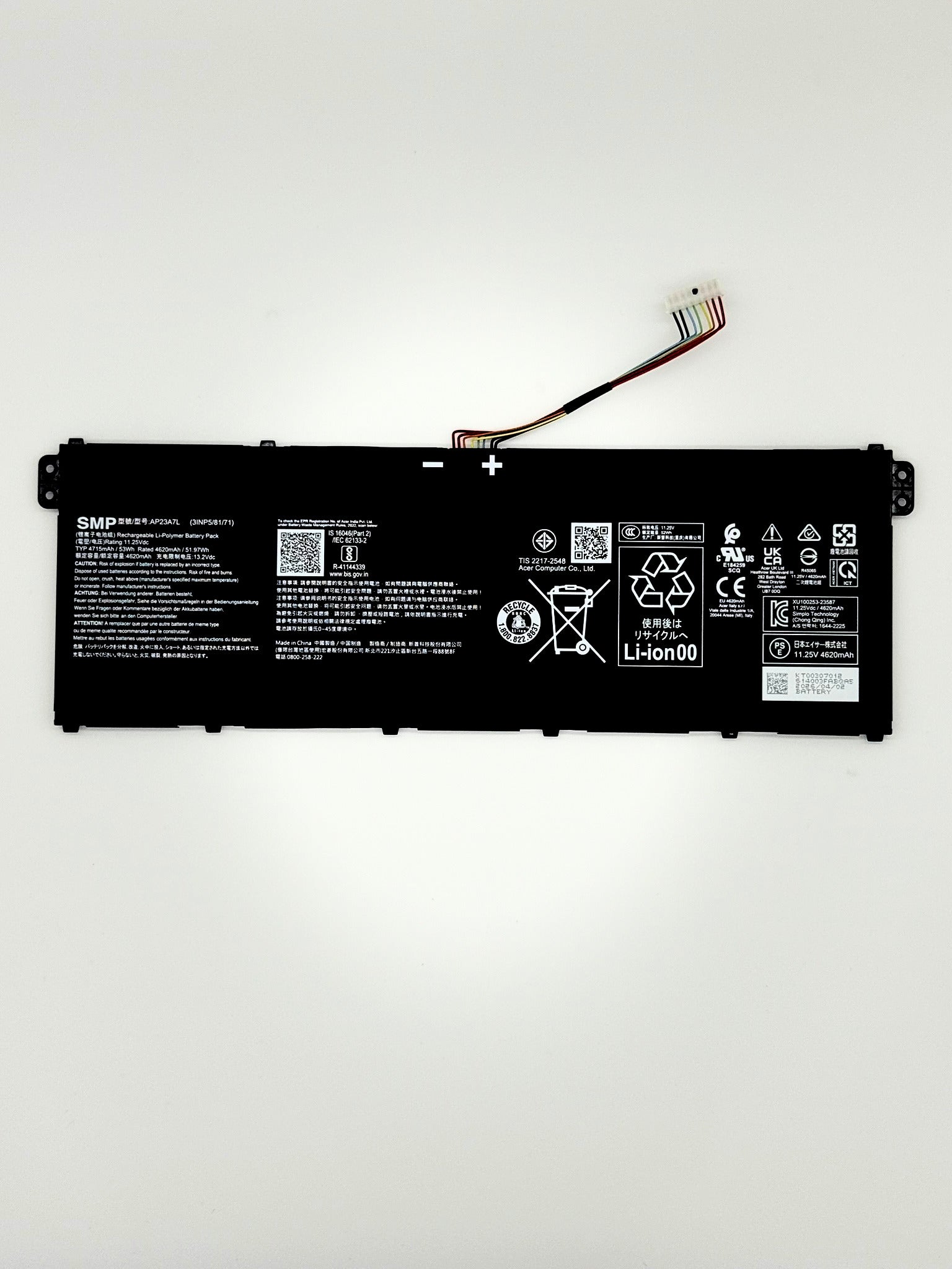 <strong>KT.00307.012</strong><br>Original Acer Akku - BATTERY.4700MAH.53WH.3S1P.70W</br>